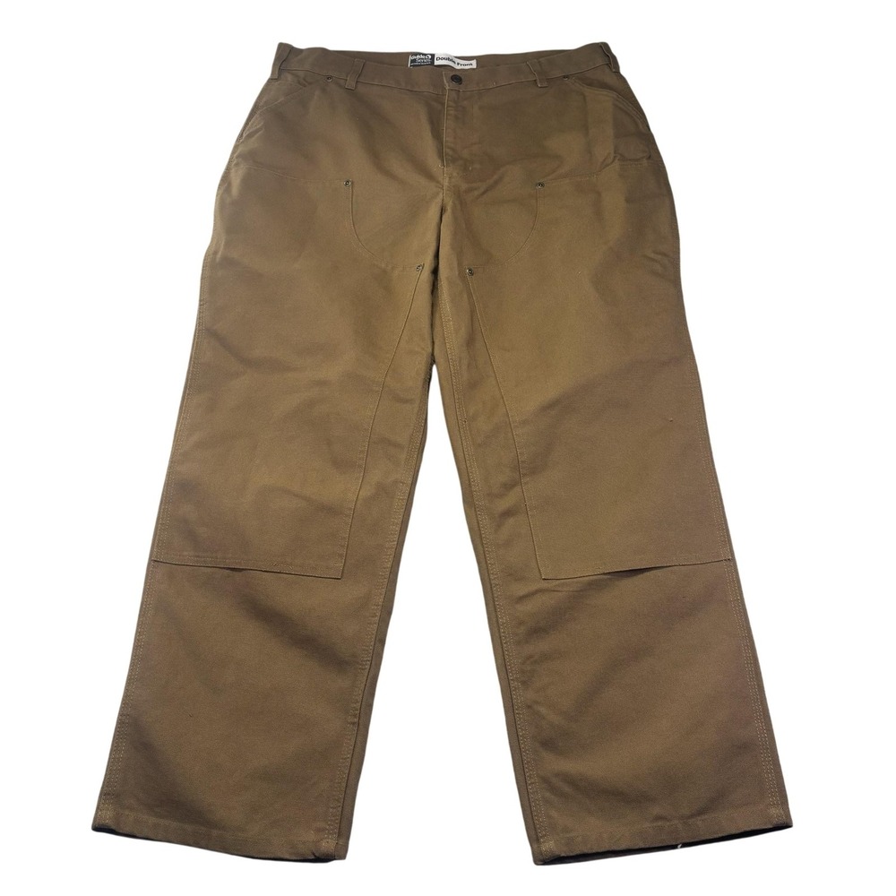 Guide Series Pants Mens 38x29 Brown Double Front Canvas Carpenter Workwear